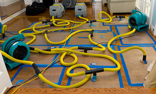 Professional Storm Water Damage Restoration technician working in Upton, MA